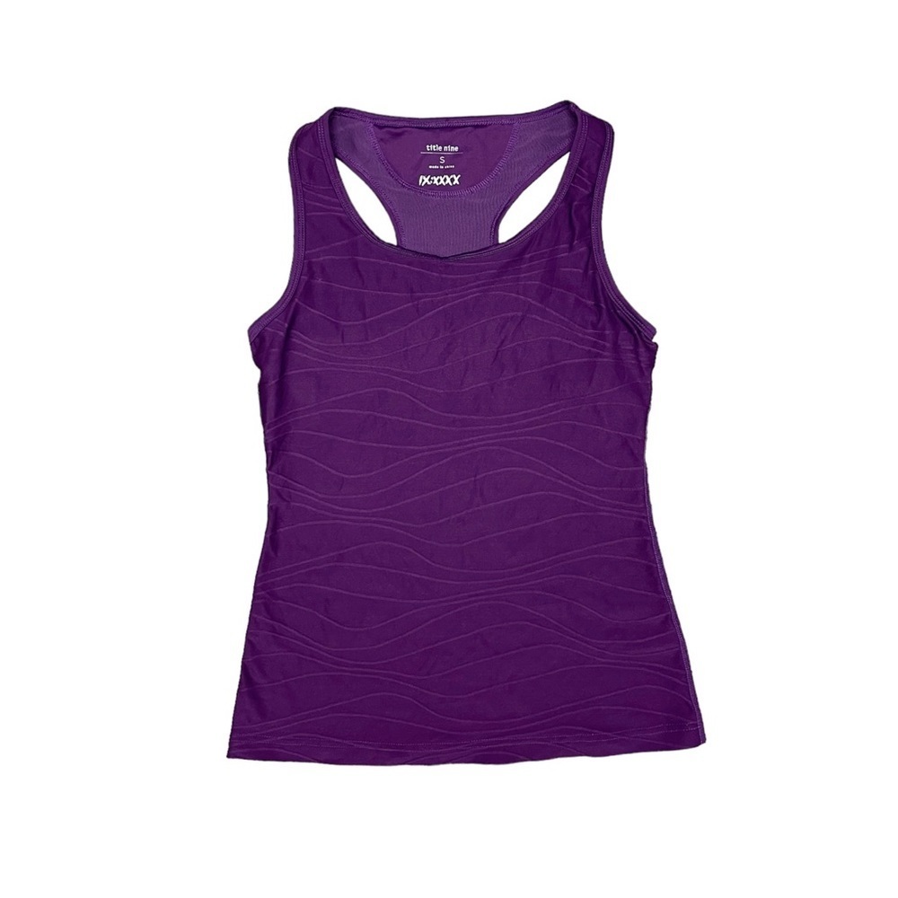 Title Nine Tankini Top Women’s Small Purple Racerback Swim Top